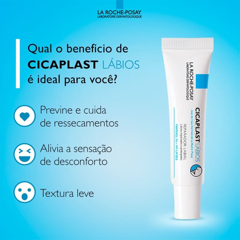 Cicaplast Lábios La Roche-Posay - Reparador Labial 7,5ml